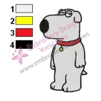 Brian Family Guy Embroidery Design 05